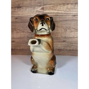 Vintage Erphila Majolica Dachshund Weiner Dog Teapot‎ Germany 6703 B Full Mark